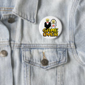Game over het huwelijk (8-bits) ronde button 5,7 cm (In situ)