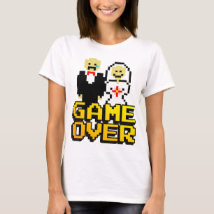 Game over het huwelijk (8-bits) t-shirt