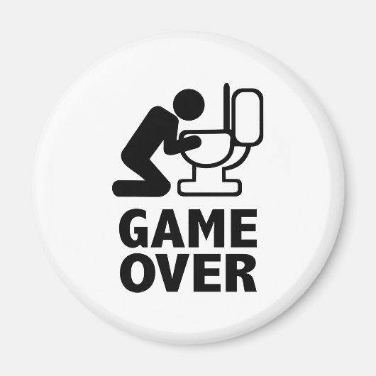 Game over het toilet magneet (Voorkant)