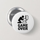 Game over het toilet ronde button 5,7 cm (Voorkant /achterkant)