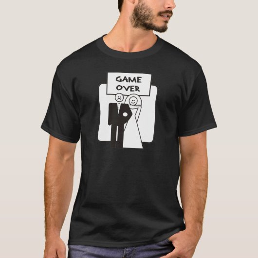 Game over huwelijk t-shirt (Voorkant)