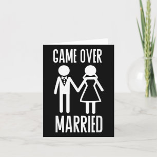 Game Over huwelijksbruidbruidegom, alleen getrouwd Kaart
