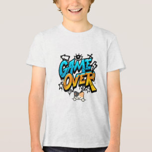 Game over & kattenliefhebbers ontwerp T-shirt