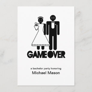 Game Over - Laatste dag als vrijgezel Verjaardagsf Kaart