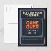 „Game Over“ lass es uns zusammen versuchen Briefkaart (Voorkant / Achterkant)