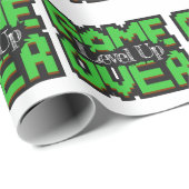 Game Over, Level Up: Pixelated Retro Game World Cadeaupapier (Rol Hoek)