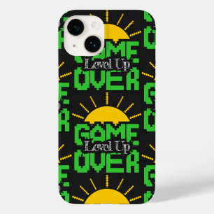 Game Over, Level Up: Retro Pixel Blok Avontuur Case-Mate iPhone 14 Hoesje