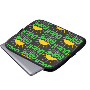 Game Over, Level Up: Retro Pixel Blok Avontuur Laptop Sleeve