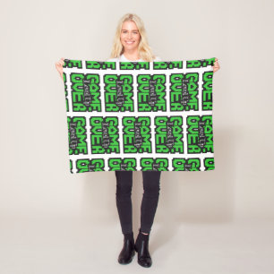 Game Over, Level Up: Retro Pixel Sandbox Avontuur Fleece Deken