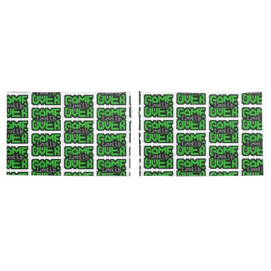 Game Over, Level Up: Retro Pixel Sandbox Avontuur Kussensloop (Achterkant-Set)