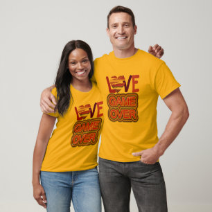 Game Over Love en Heart T-shirt