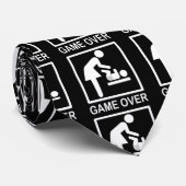 Game over mam Funny Pictogram Stropdas (Opgerold)