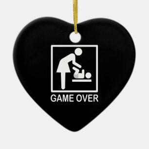 Game over mam Funny Signage Pictogram Keramisch Ornament