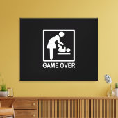 Game over mama Humoureuze signalen Canvas Afdruk (Insitu (Woonkamer))