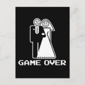 Game Over Marriage Game Over Funny T shirt Briefkaart (Voorkant)
