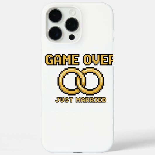 Game Over Married Funny iPhone Case (Achterkant)