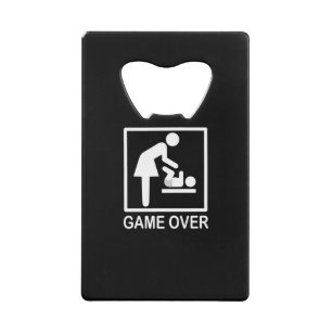 Game Over Mom Funny Black and White Pictogram