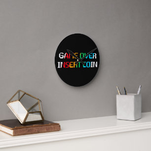 Game Over Munten Inwerpen Ronde Klok