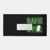 Game Over neon licht ontwerp groen Desk Mat (Keyboard & Muis)