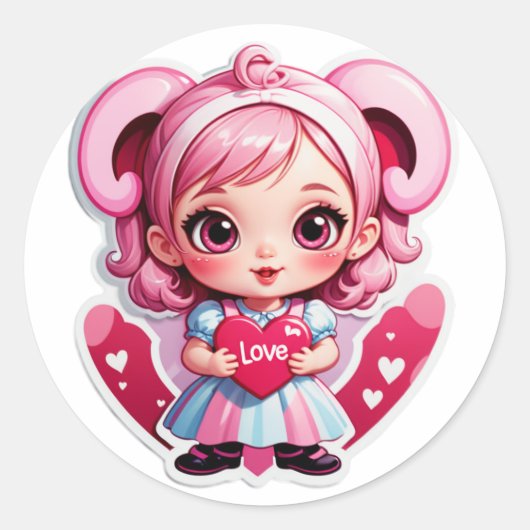 Game Over? Never Love Ronde Sticker (Voorkant)