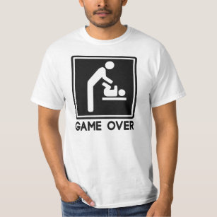 Game over New Baby voor ouders pa T-shirt