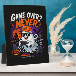 Game Over Nooit Grappige Gamer Geest Halloween Fotoplaat