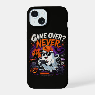 Game Over Nooit Grappige Gamer Geest Halloween iPhone 15 Hoesje