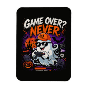 Game Over Nooit Grappige Gamer Geest Halloween Magneet