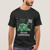 Game Over Nooit Overgeven Retro Gaming T-shirt | F (Voorkant)