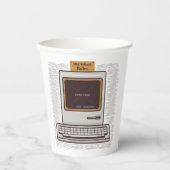 Game over oude pc papieren bekers (Voorkant)