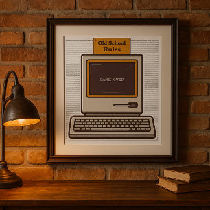 Game over oude pc poster
