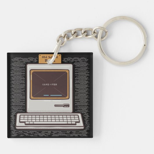 Game over oude pc sleutelhanger (Achterkant)