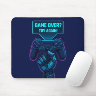 Game over? Probeer het nog eens! – Cool futuristis Muismat