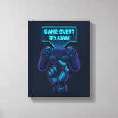 Game over? Probeer het nog eens! – Futuristisch Ga Canvas Afdruk (Voorkant)