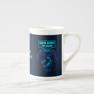 Game over? Probeer het nog eens! Futuristische Gam Porselein Kop