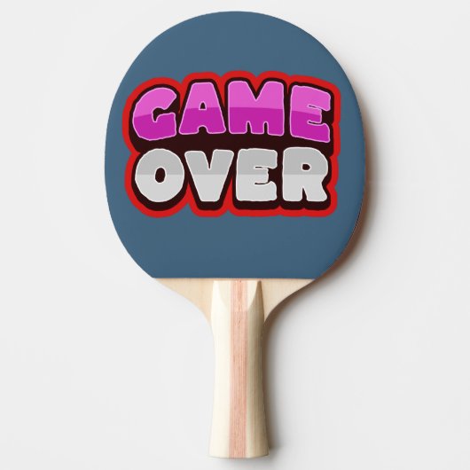 GAME OVER Raquette de Ping Pong (Devant)