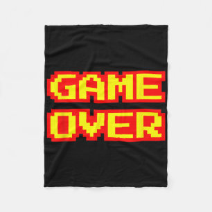 Game Over Retro Arcade Videogames Gaming Fleece Deken