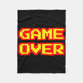 Game Over  Retro Arcade Videogames Gaming Fleece Deken