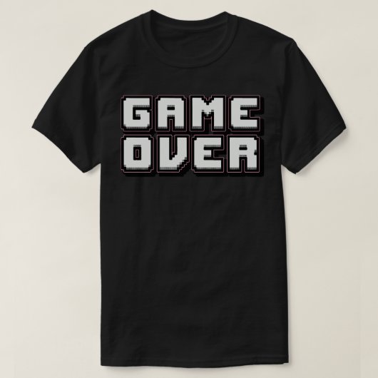Game Over Retro Pixel Art T-shirt (Design voorkant)