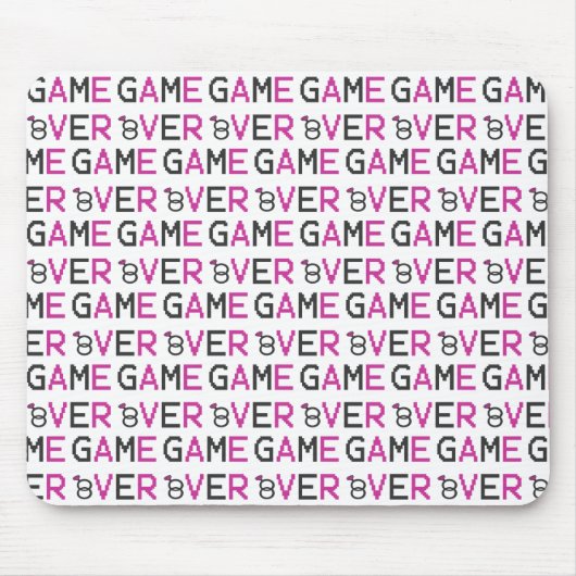 Game over ringbruiloft T-Shirt-Canvas tas Muismat (Voorkant)
