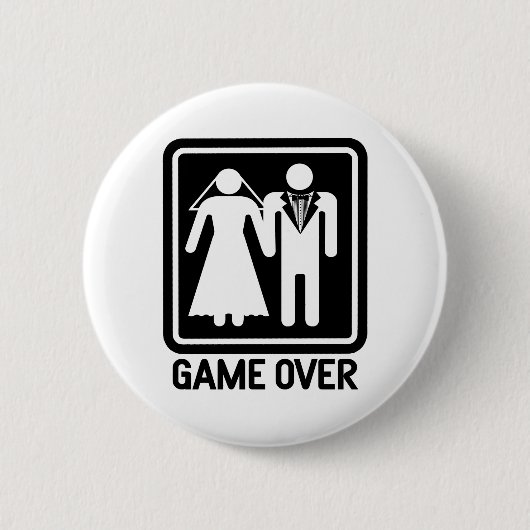 Game over ronde button 5,7 cm (Voorkant)