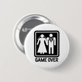 Game over ronde button 5,7 cm (Voorkant /achterkant)