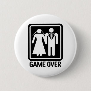Game over ronde button 5,7 cm