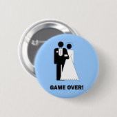 Game over ronde button 5,7 cm (Voorkant /achterkant)