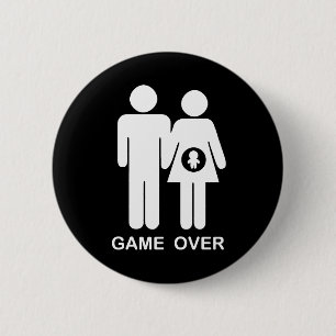 Game over ronde button 5,7 cm