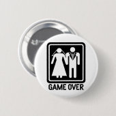 game over ronde button 5,7 cm (Voorkant /achterkant)
