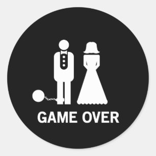 Game over ronde sticker