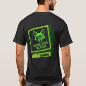 “Game Over Screen – Retro Fox Gamer T-Shirt” T-shirt (Achterkant)