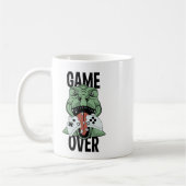 Game over T-Rex Dinosaur video Gamers'-cadeau Koffiemok (Links)