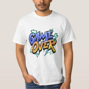 Game Over T-Shirt - Retro Gamer Video Jeu Graphiqu